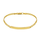 Herren-ID-Armband aus 18 Karat Gold – 750er Goldarmband mit Gravurplatte - MTM100GGT